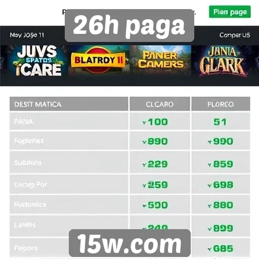 Comparação de preços em jogos no 26h paga