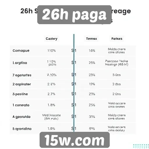 Comparativo entre 26h paga e concorrentes do setor